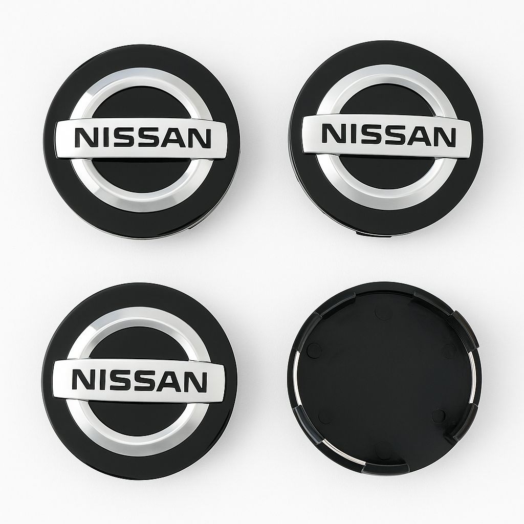 Set 4 Capace Jante Aliaj Nissan – 60mm Negre - imagine 4